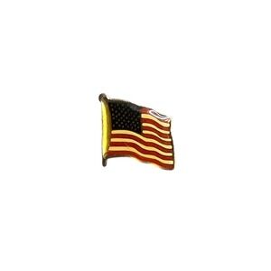 Vintage American Flag 1in Lapel Pin Patriotic USA Enamel‎ Metal Gold Tone